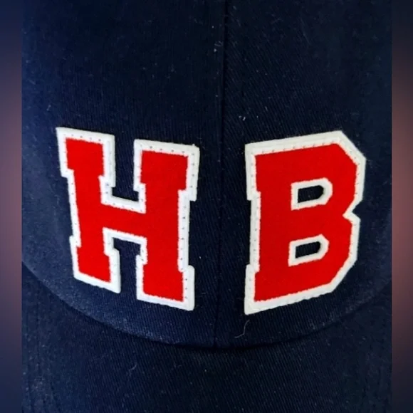 Henri Bendel Signature Navy Cap with Red Letters one size display picture 2
